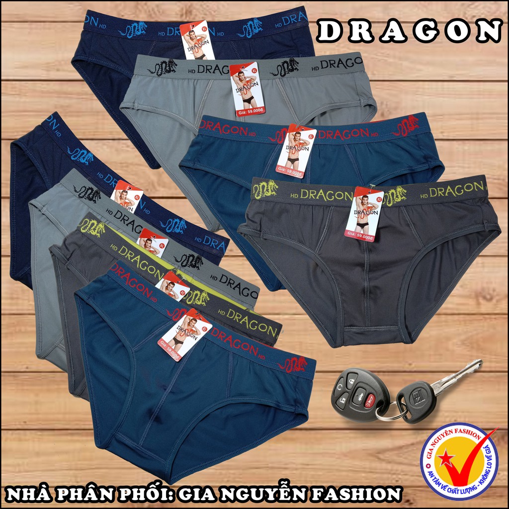 GIÁ SỈ: Lố 10 quần sịp nam DRAGON cao cấp - Chất thun lạnh 4 chiều