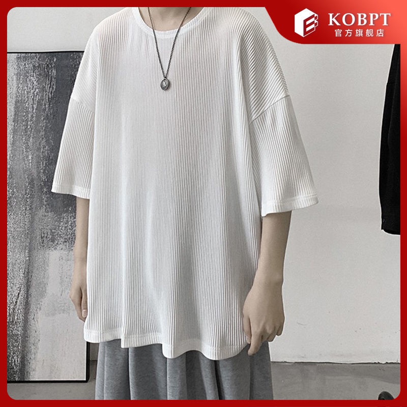 Áo Thun Cổ Trụ nike shirtman❀☌♙Áo Thun Tay Ngắn Dáng Rộng Thoáng Khí Thời Trang Mùa Hè Cho Nam