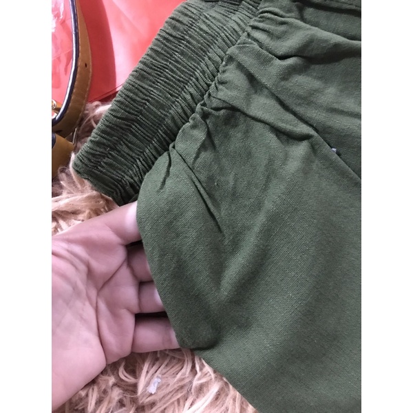 QUẦN SÓC DÀI THÔ KAKI CO GIÃN (HÌNH THẬT)