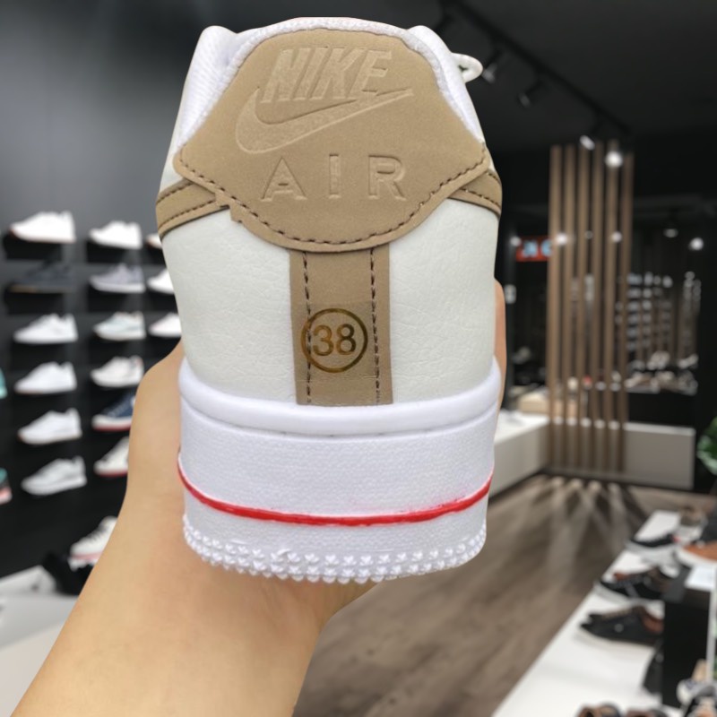Giày thể thao AF1 custom vệt nâu,Giày sneaker air force 1 low premium white brown nam nữ cực chất dễ phối đồ 2022 | BigBuy360 - bigbuy360.vn