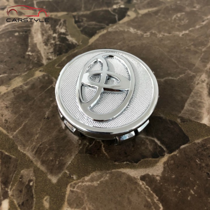 Biểu tượng Logo Toyota chụp mâm, vành, bánh xe ô tô kích thước 57mm/ Mã sản phẩm TOYOTA57-B Vios Altis, Toyota Cross 2020 Innova, Fortuner, Vios, Yaris, corolla Altis, Camry