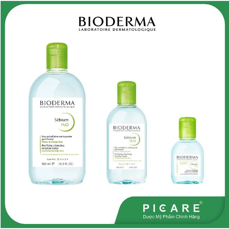 Nước tẩy trang cho da hỗn hợp, da nhờn Bioderma Sebium H2O ( 100ml - 250ml - 500ml )