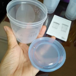 Cốc trữ sữa Avent (bộ 10 cốc và 2 cổ nối)