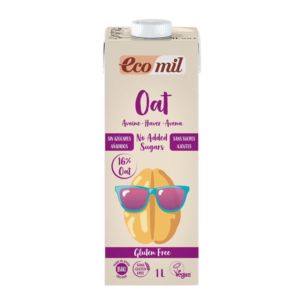 Sữa Yến Mạch Không Thêm Đường Calcium Hữu Cơ Ecomil (1L)