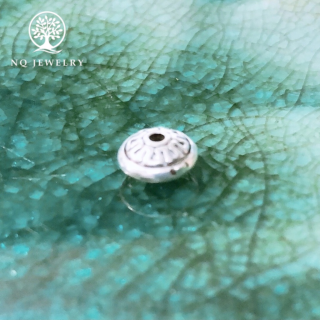 Combo 5 charm bạc chặn hạt hình có họa tiết 6mm - NQ Jewelry