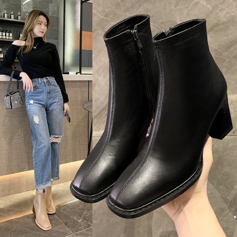 Hàng order - Giày Bốt cao cổ gót 7p thời trang