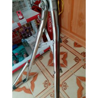 Võng xếp inox sáng bóng (khung tròn)