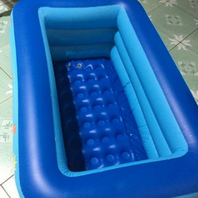 Bể bơi cho bé hình chữ nhật  3 TẦNG loại 130x90x55cm có hộp