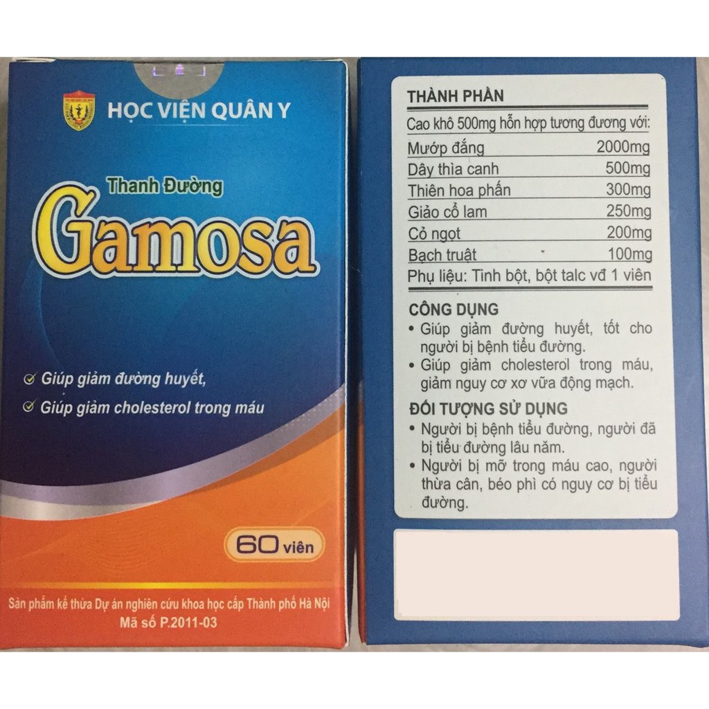 Combo 2 hộp Gamosa Học viện quân y