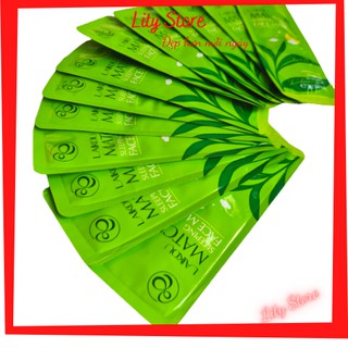 Mặt nạ trà xanh Matcha, bịch 15 miếng hàng Laikou chính hãng