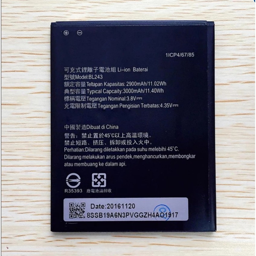 Pin LENOVO A7000/ BL 243