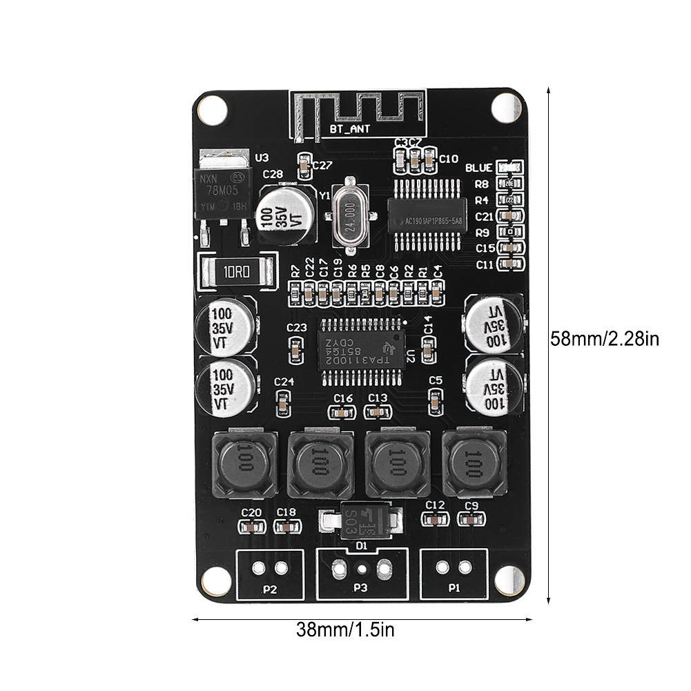 CHANNEL Bảng Mạch Khuếch Đại Âm Thanh Bluetooth Kỹ Thuật Số Kênh Kép Vhm-313 Tpa3110 2x15w