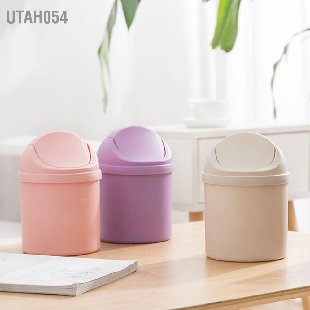 Thùng rác mini để bàn chất liệu PP thiết kế nắp đậy kín nhỏ gọn tiện dụng cho nhà bếp