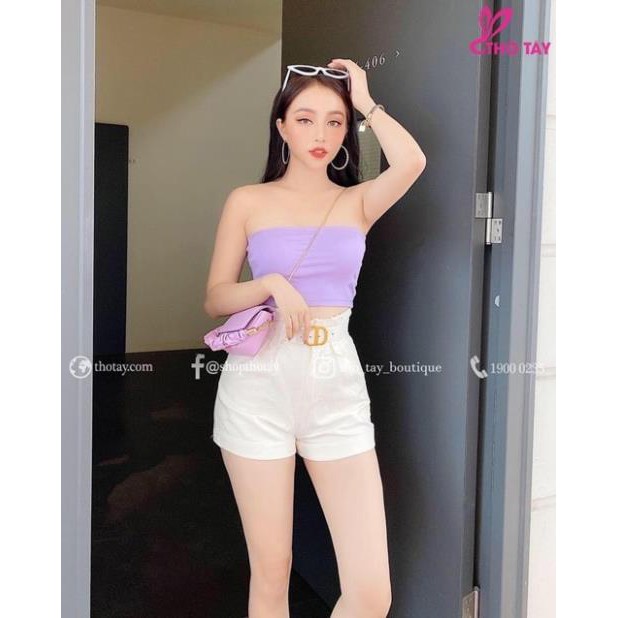 Áo Ống Thun Nữ Croptop Thun Gân Borip Body Sexy Gợi Cảm DRACR42