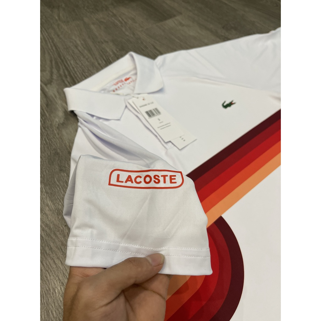 Bộ thể thao nam, Set Lacoste Xoáy vải thun lạnh co dãn