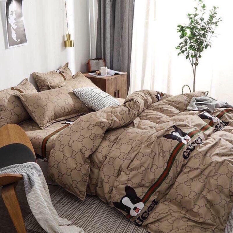 Sét Ga 2 Vỏ Gối Hình G.C Chó Xám