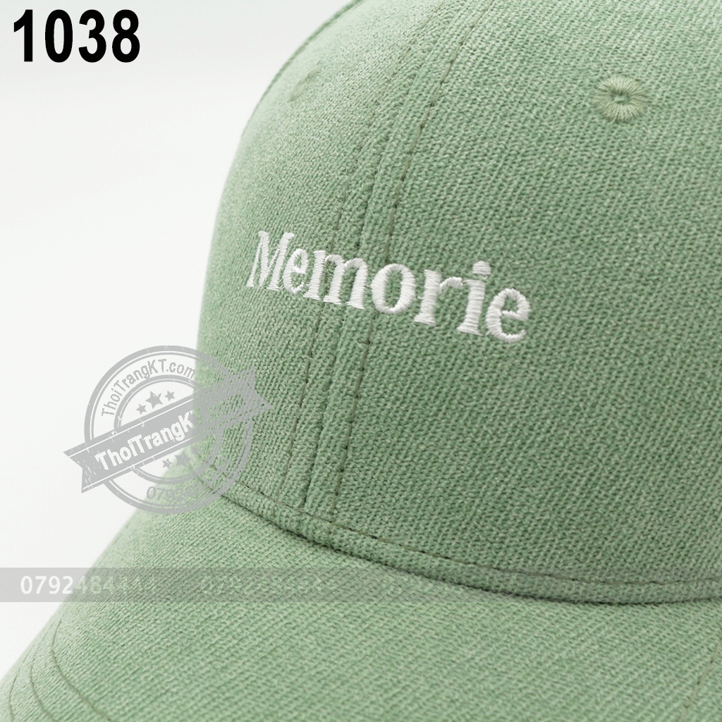 Mũ lưỡi trai thời trang thêu chữ Memorie phong cách nón kết nam nữ hàn quốc đẹp cá tính