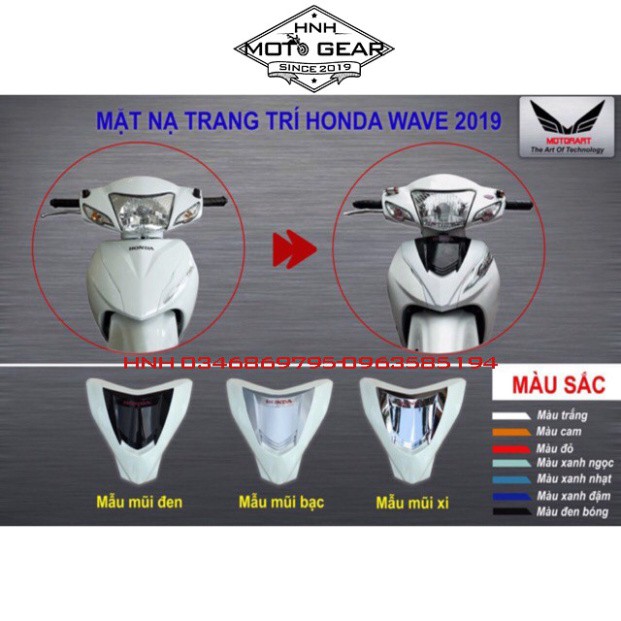 Mặt Nạ Wave 2018 - 2019 Kiểu SH Tặng Móc Titan