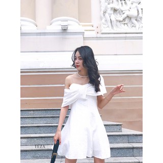 Đầm váy trễ vai 2 dây - Teza
