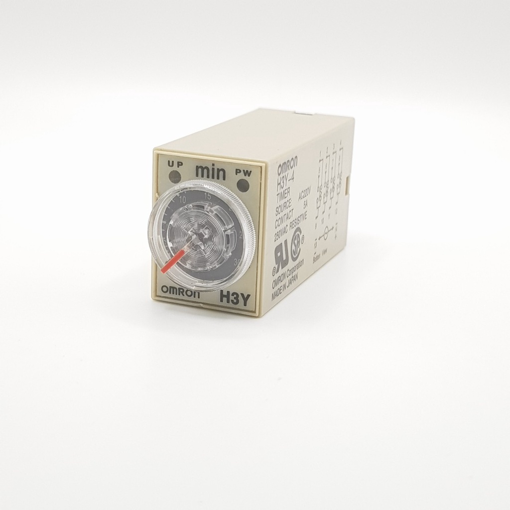 Relay thời Gian H3Y-4, H3Y-4 220V 30M, rơ le thời gian, timer hẹn giờ. H3Y-4/H3Y-2