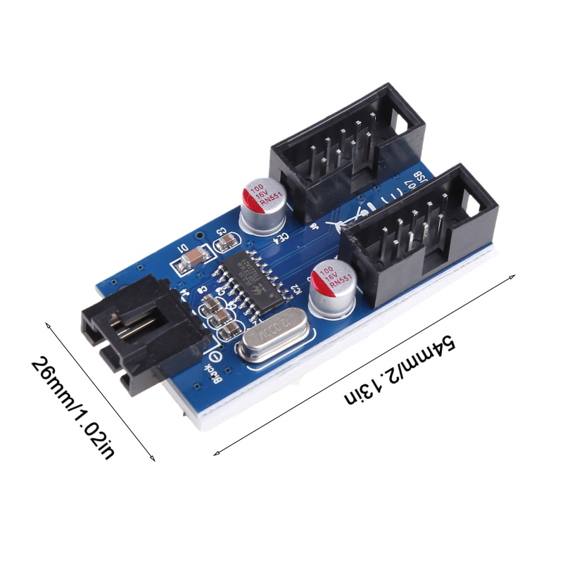 Dây Cáp Nối Đầu USB 2.0 9pin 1 Sang 2 Thẻ Mở Rộng