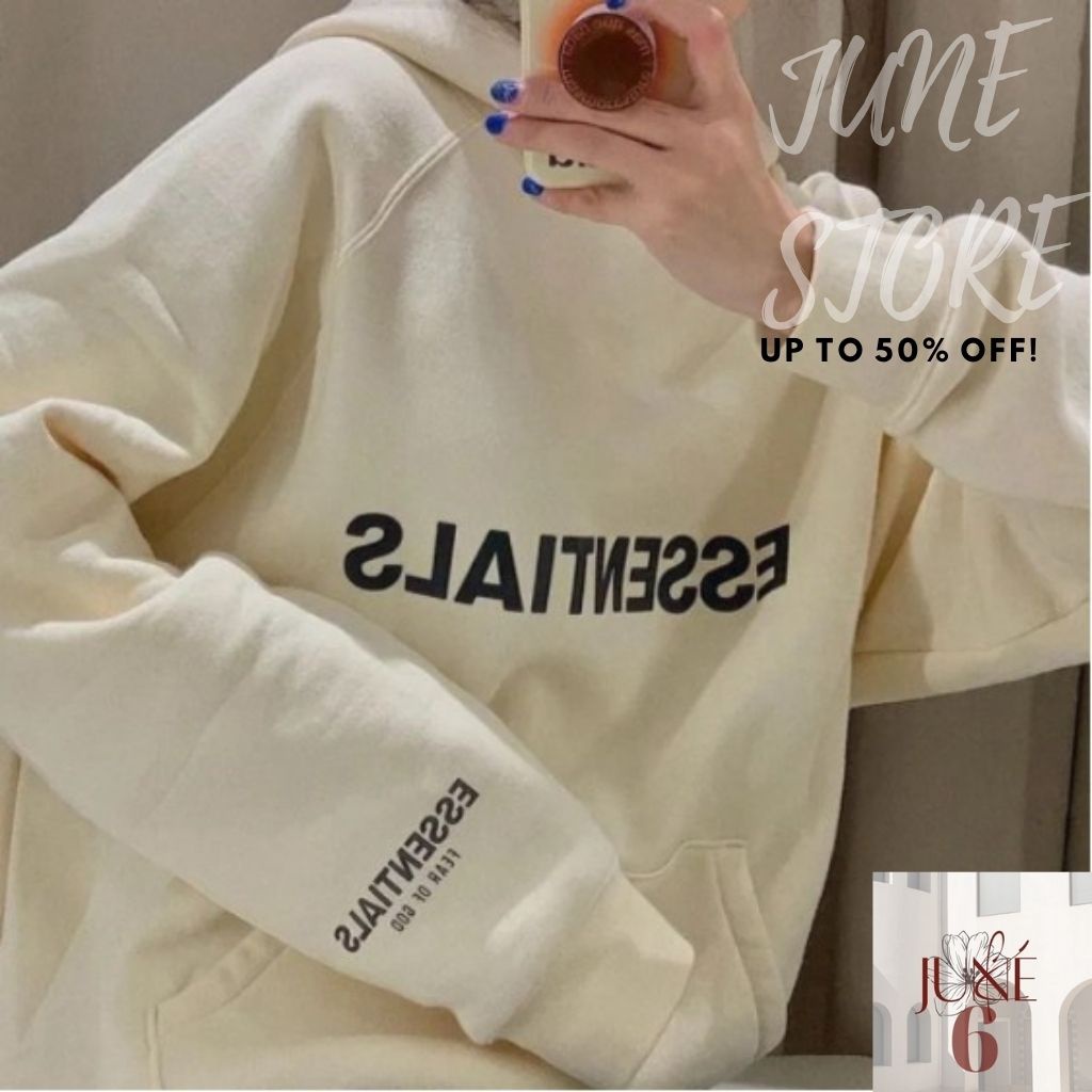 Áo hoodie essentials nỉ bông Cotton Dày Dặn POCAHOUSE LOẠI 1