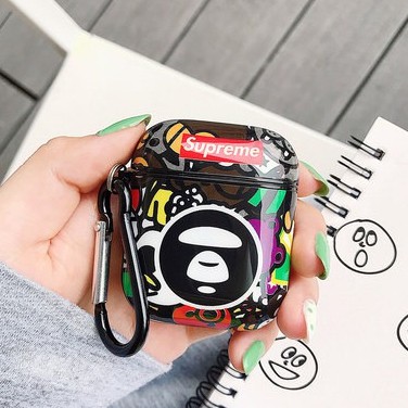 Vỏ Case Bảo Vệ Hộp Đựng Tai Nghe Airpods Hình Khỉ Aape Bape Ngộ Nghĩnh Bằng Nhựa Dẻo