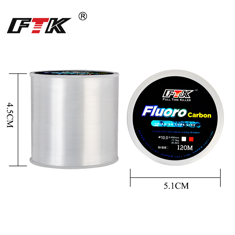 Cuộn Dây Câu Cá Bằng Sợi Carbon Ftc120M Fluoro 7.15 Lb-45Lb