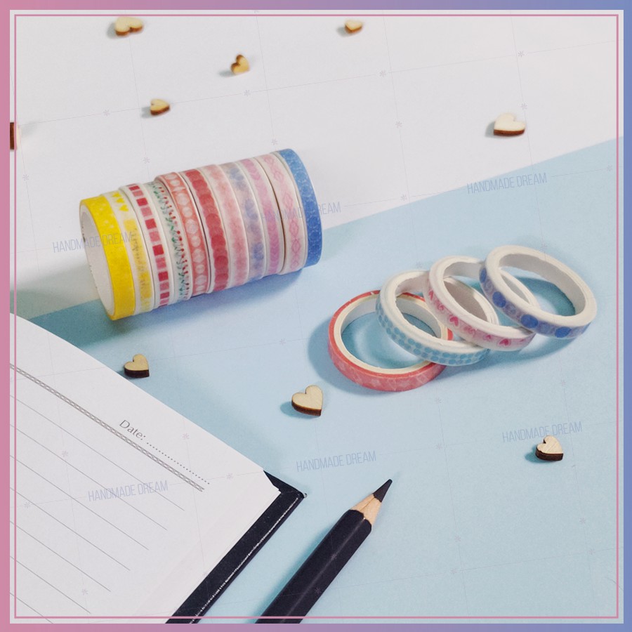 Washi Tape trang trí viền siêu dễ thương