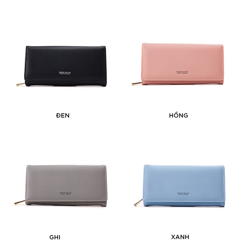 Ví nữ cầm tay dáng dài đẹp FOREVER FOR YOU nhiều ngăn thời trang cao cấp đựng tiền LUVADO VD305 | BigBuy360 - bigbuy360.vn