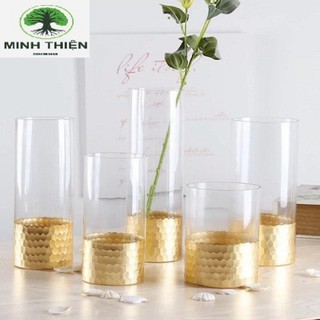 Bình bông lọ hoa thủy tinh trang trí d10cm x h30cm d10cm x 40cm