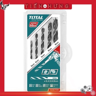 Bộ mũi khoan gỗ 5 chi tiết Total TACSD7055