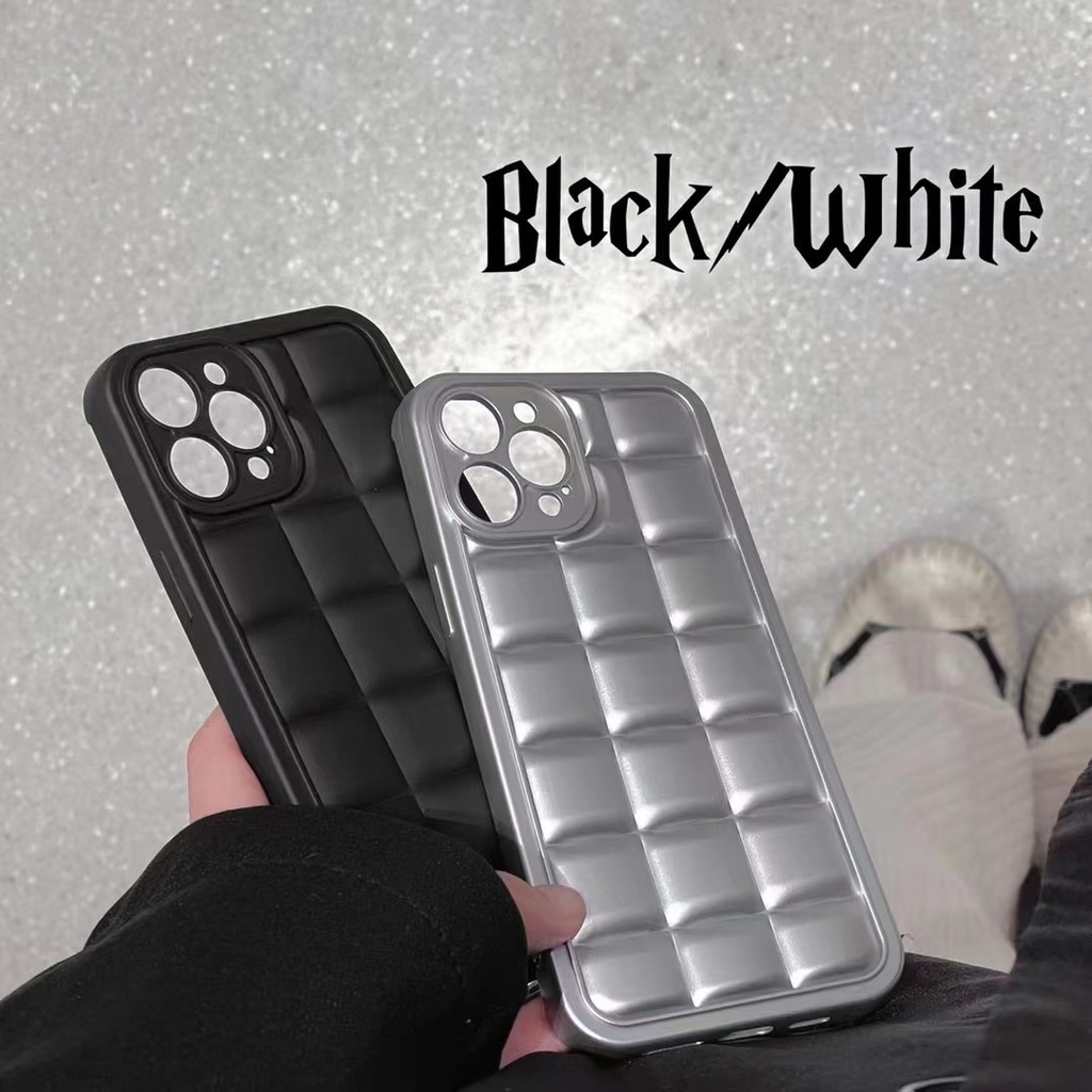 Ốp Điện Thoại Họa Tiết Chữ Đen Và Bạc Cho iphone 13 13promax 12 12pro max 11 11promax x xr xsmax