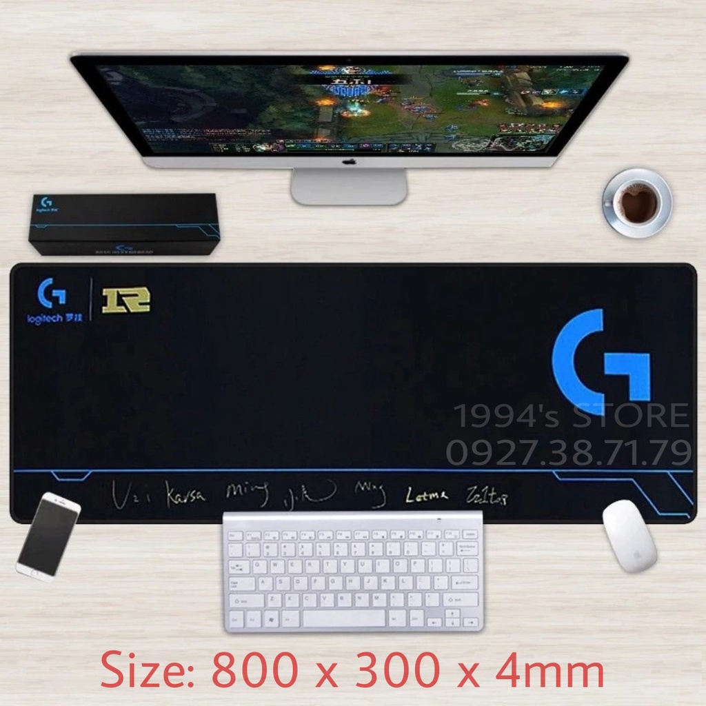 (CÓ SẴN) Lót bàn phím và chuột cỡ lớn 80x30cm dày 4mm - Phiên bản đặc biệt của Logitech - Pad chuột chuyên chơi game