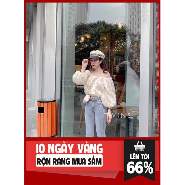 [ Sale 50% ] Áo Trễ Vai Tay Bồng thời trang elly