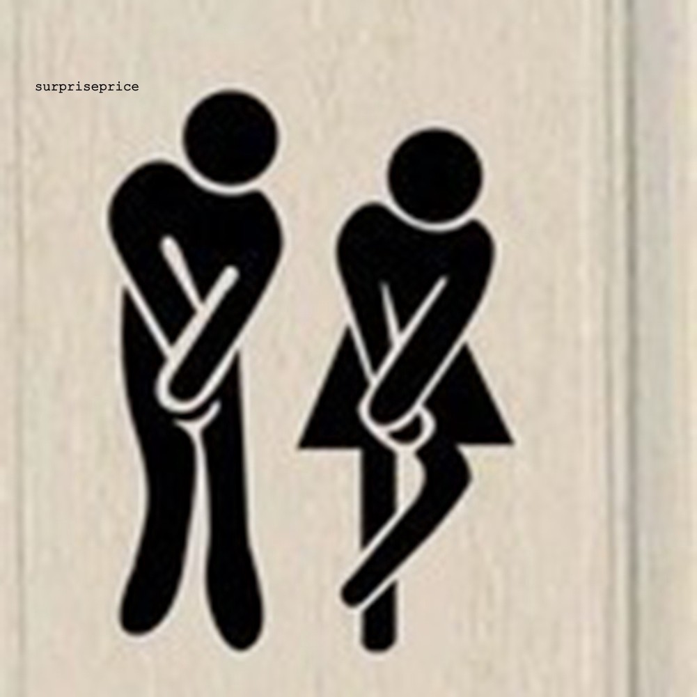 Miếng dán hình kí hiệu nam và nữ trang trí cửa toilet tiện dụng