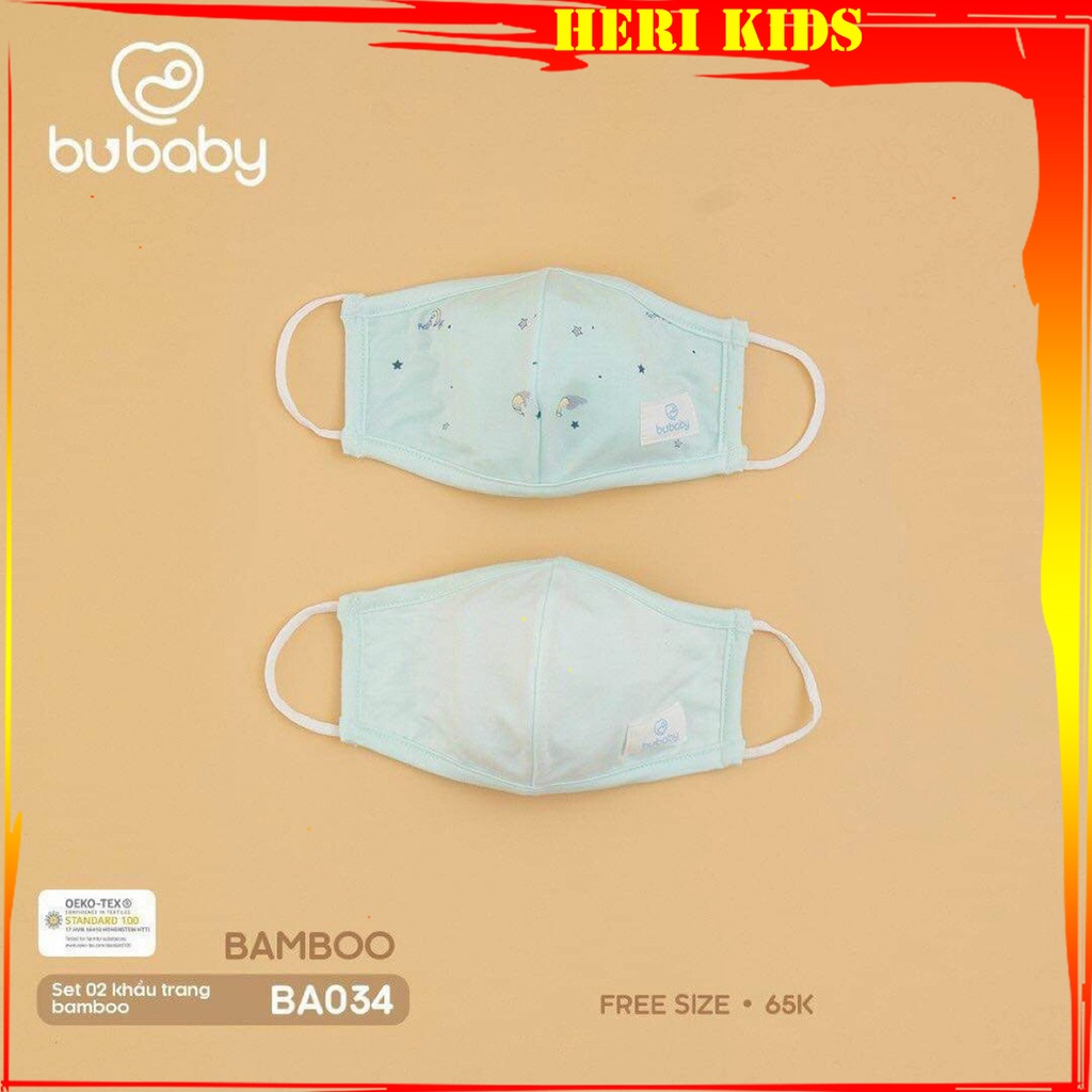 Khẩu trang Bu, Bubaby kháng khuẩn cho bé 1Y - 3Y