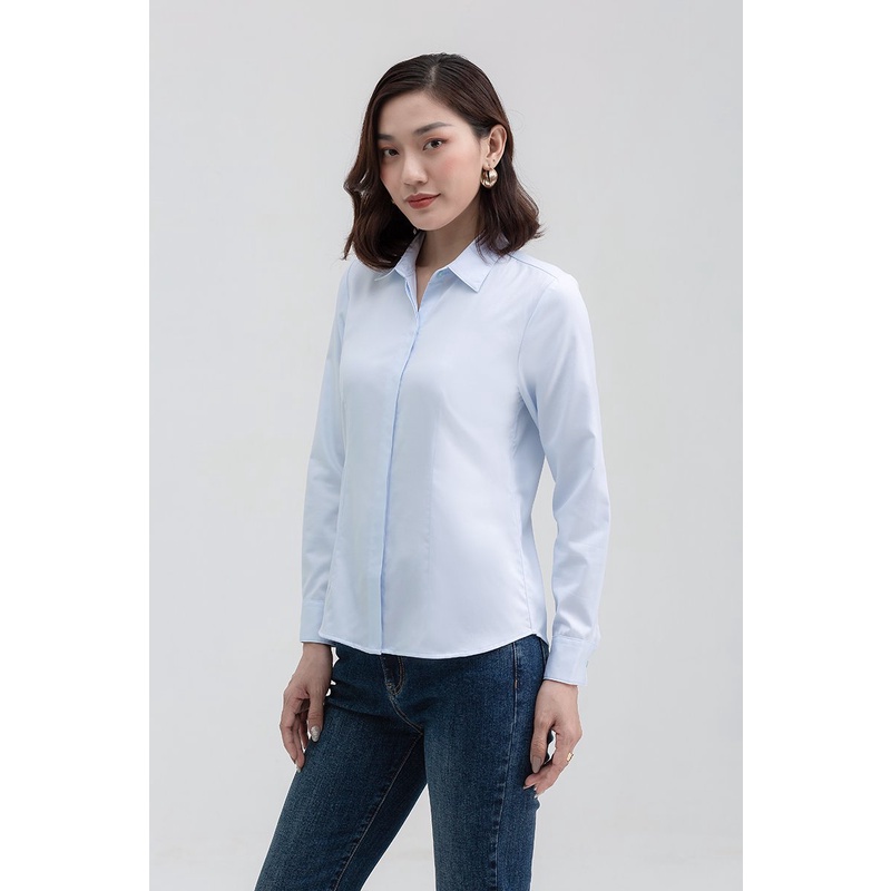 Áo sơ mi nữ tay dài chiết eo , thanh lịch, nữ tính, sang trọng Freelancer - FWWS22SS06L