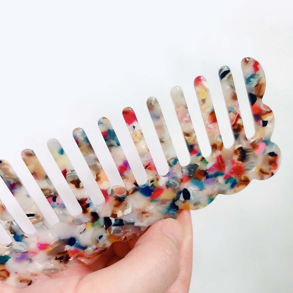 Lược Chải Tóc Tạo Kiểu Gợn Sóng Răng Thưa Thời Trang Cho Nữ