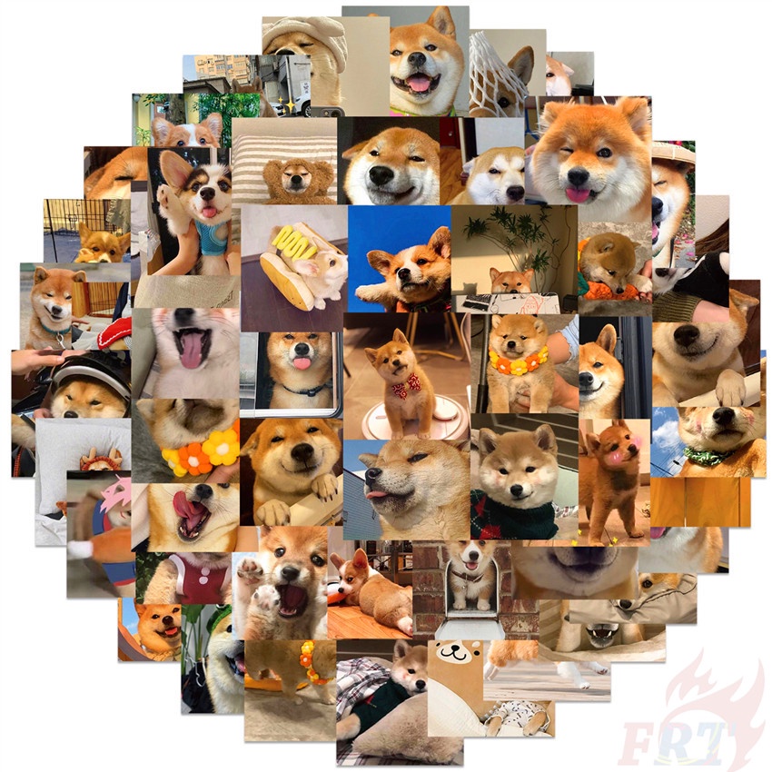 ❉ Shiba Inu &amp; Corgi Series 01 Stickers ❉ 54Pcs/Set Waterproof DIY Fashion Decals Doodle Stickers