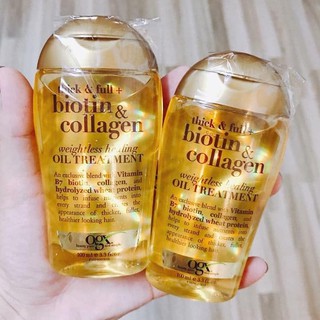 Dầu Dưỡng Tóc OGX Thick & Full Biotin & Collagen Weightless Healing Oil Treatment (100ml)