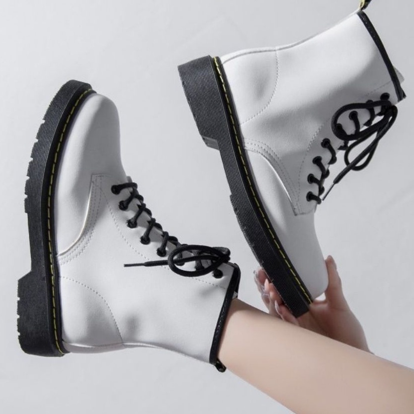 Giày bốt (boot) nữ cổ cao khóa sau chiến binh, bốt nữ thời trang phong cách mới