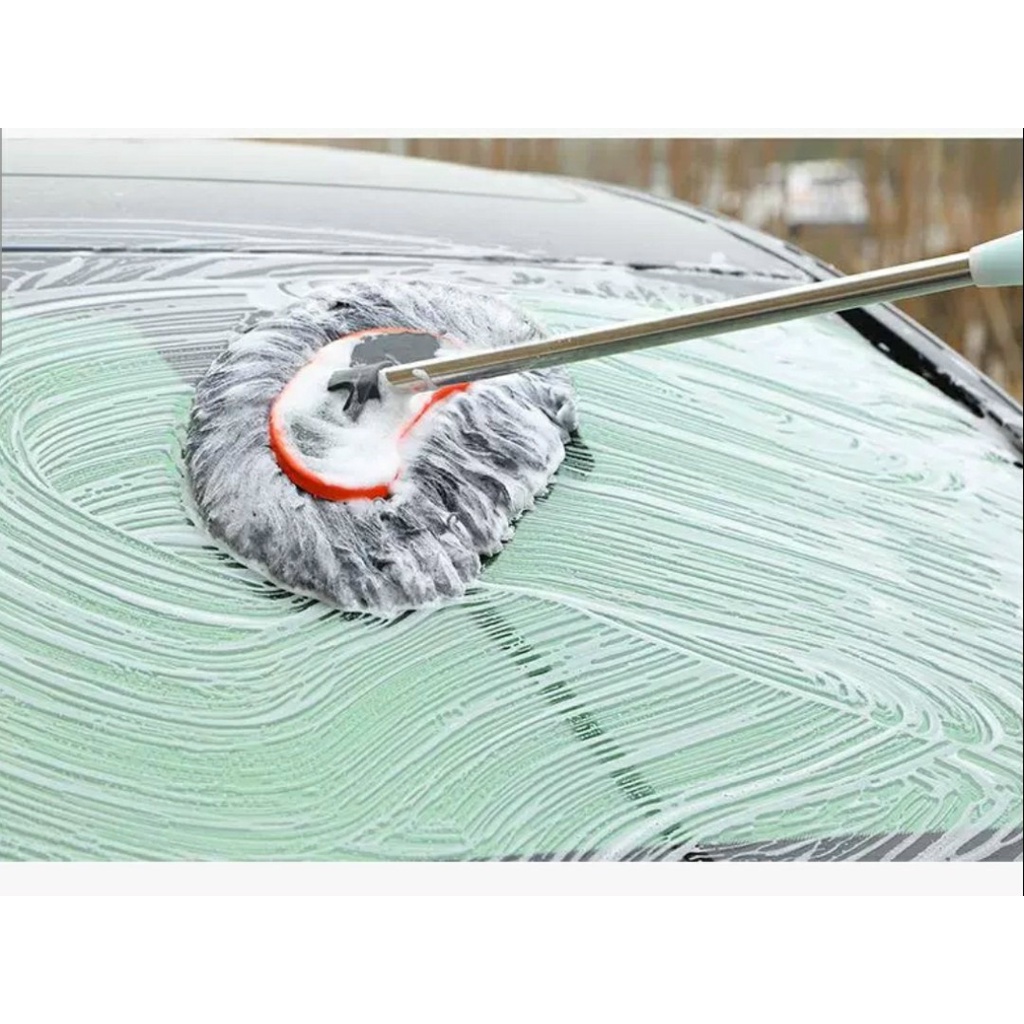 Cây Lau Rửa Xe Ô Tô Cán Dài,Sợi Lau Mềm - Chổi Dài VER 4