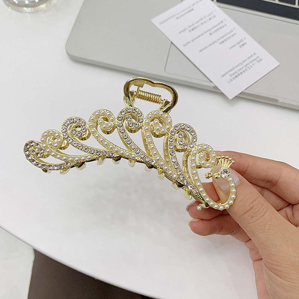 Kẹp Tóc Càng Cua Hình Cá Mập Đính Đá Cho Nữ