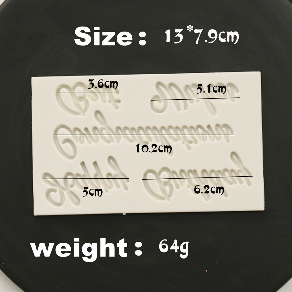 Khuôn Silicon Tạo Hình Chữ Cái Trang Trí Bánh