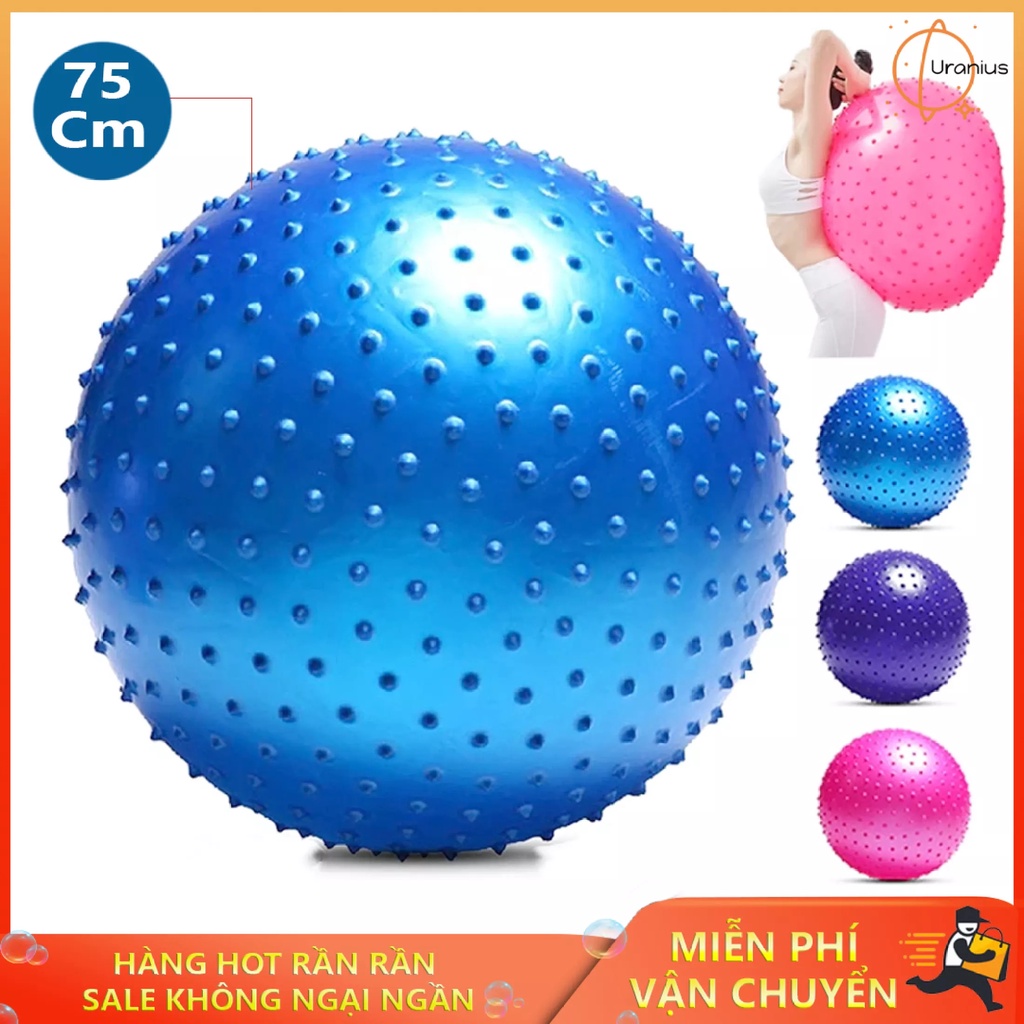 Bóng tập yoga,dụng dụ tập yoga tại nhà,đường kính 75cm, siêu dày,bền,mềm mại,bảo hành 1 đổi 1