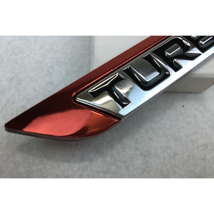 Set 2 miếng dán logo xe hơi 3D bằng kim loại sang trọng