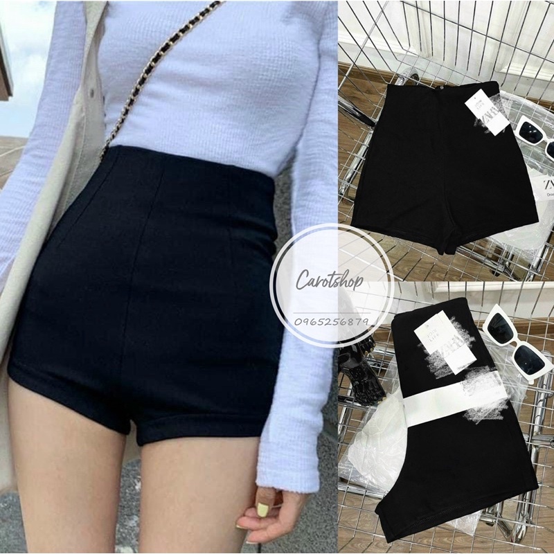 quần legging đùi kpop - Carotshop - short đùi ôm dáng , boxer ngắn phong cách thể thao Ulzzang