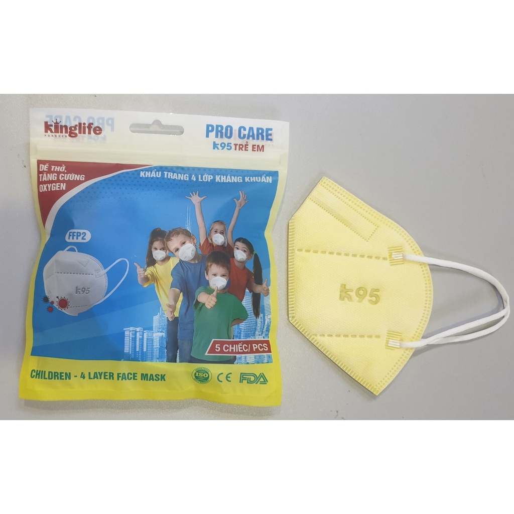Khẩu trang trẻ em Kinglife N95 - Hàng chính hãng - Túi Zip gồm 5 chiếc | BigBuy360 - bigbuy360.vn