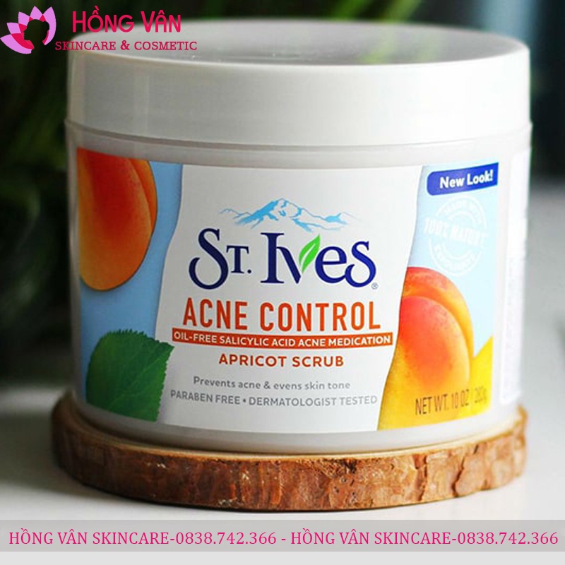 Tẩy tế bào chết toàn thân St.Ives Acne Control Apricot Scrub 283g